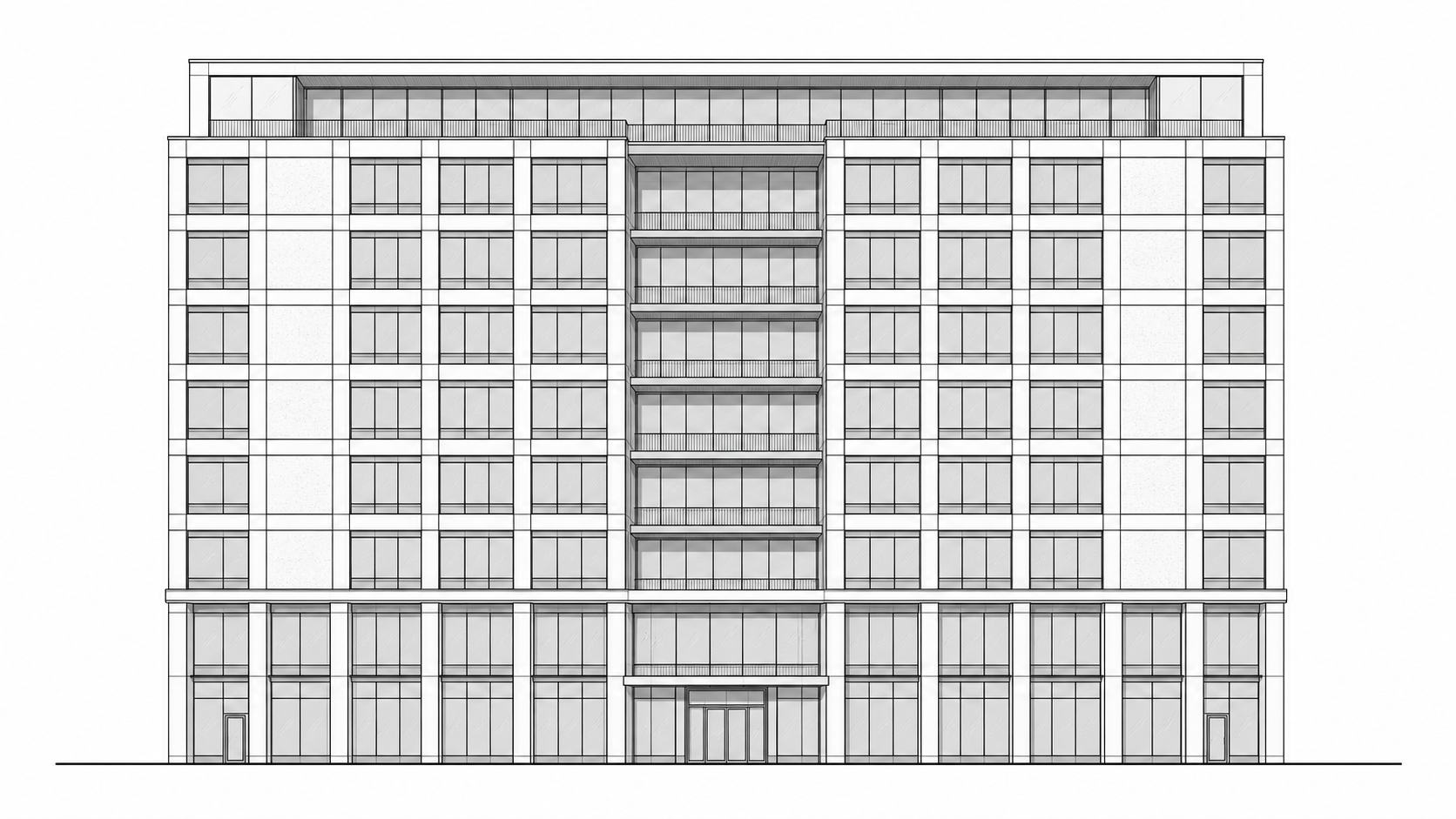 건축 입면 2D CAD 선화 원본 도면